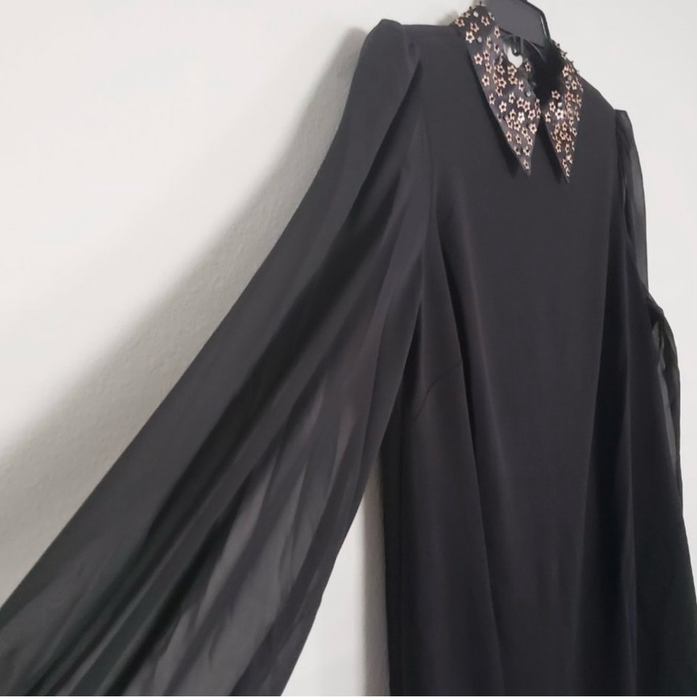 Betsey Johnson Cocktail Dress With Embellished Collar - Picture 3 of 14
